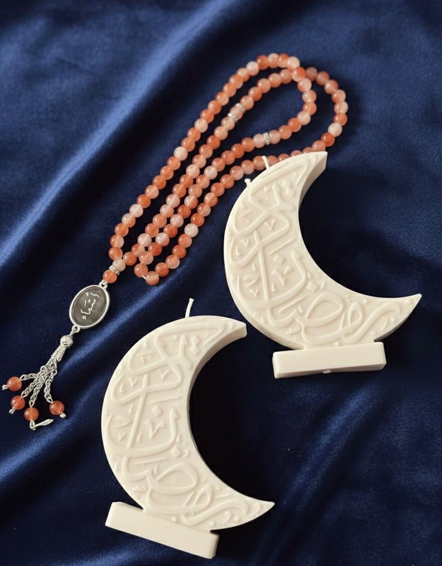 Ramadan crescent candle