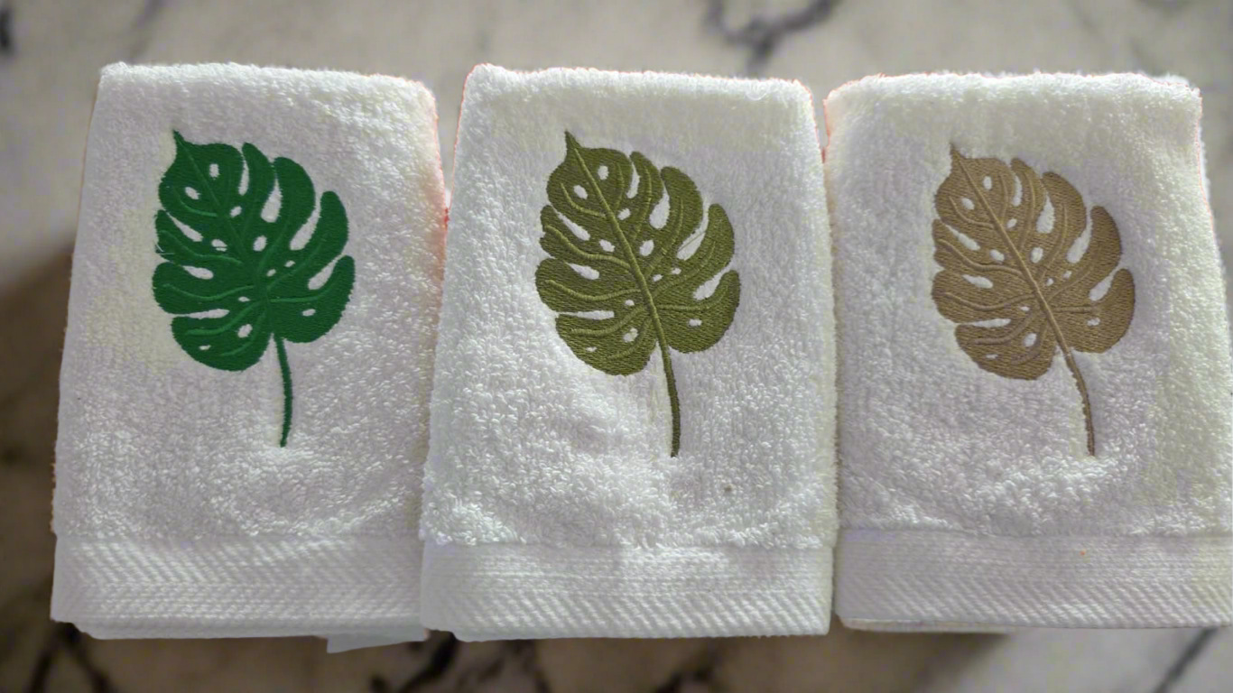Leaves guest towels set