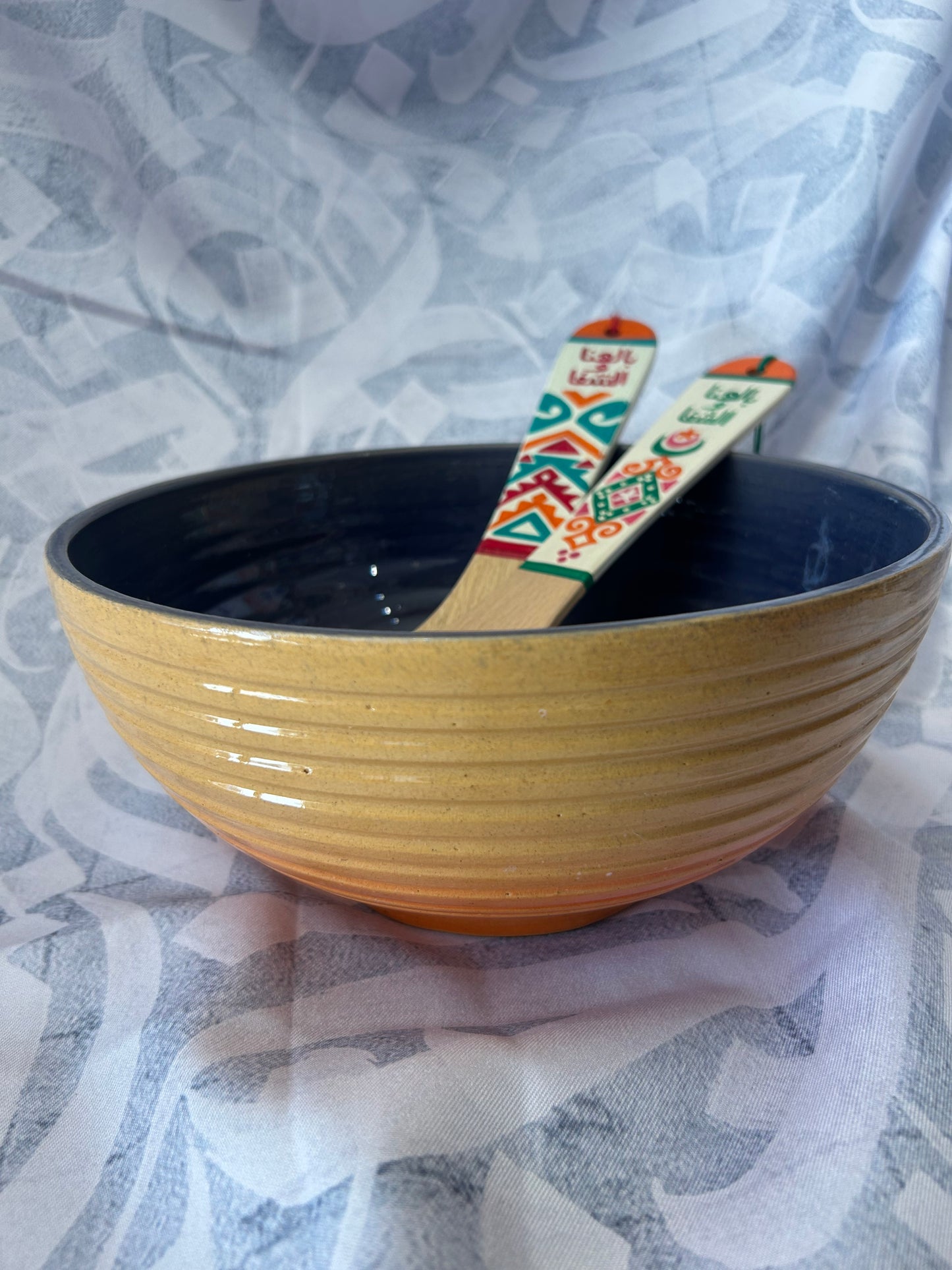 Yellow pottery bowel