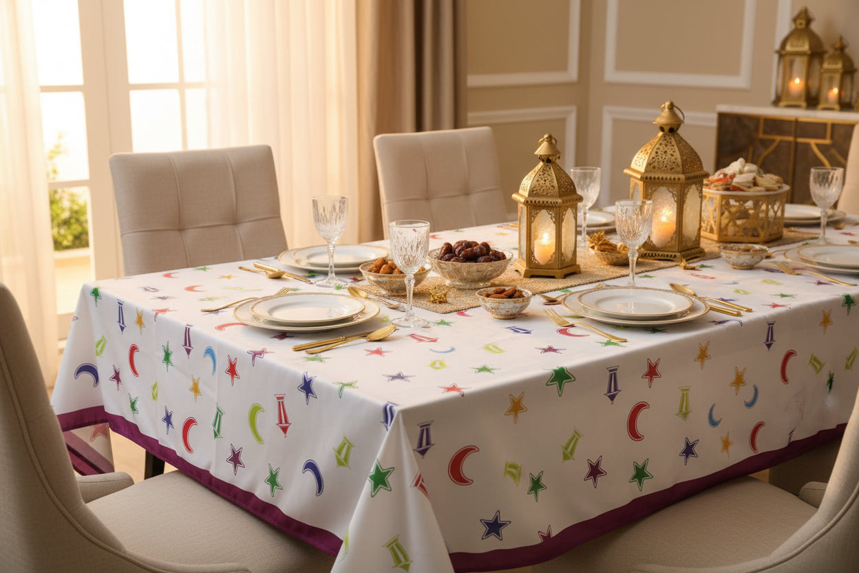 Moon and star table cover