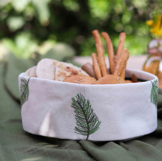 Spring leaf bread basket