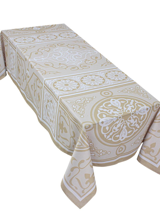 Beige khayameya table cover