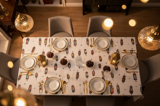 Scattered lantern table cover