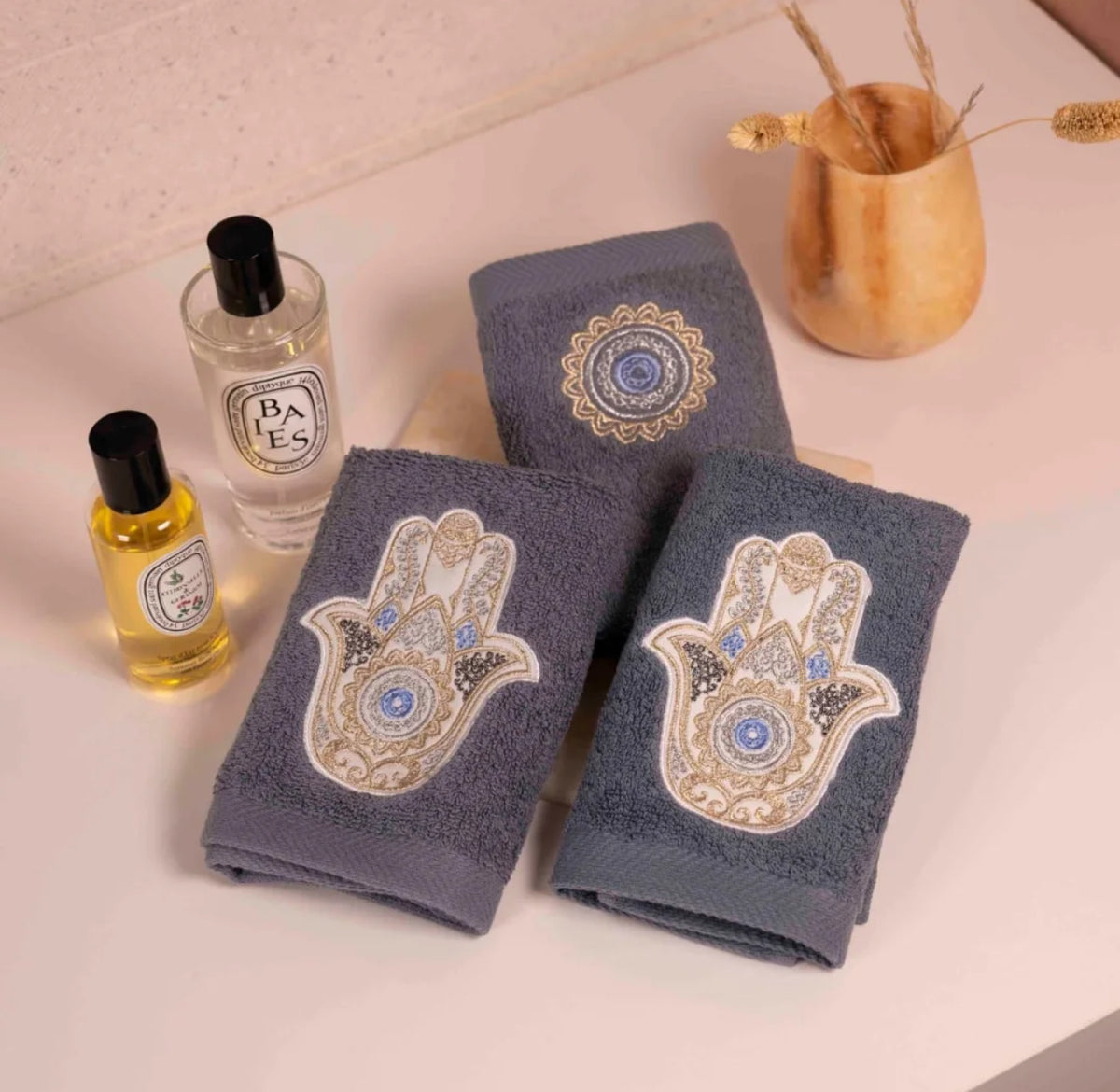 Oriental kaff guest towels set