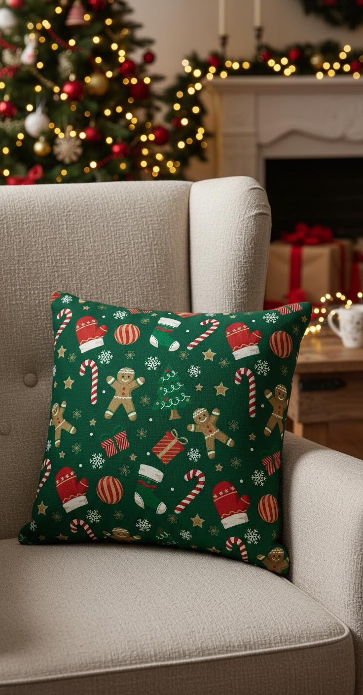 Gingerbread cushion cover