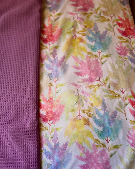 Colored leaves bed sheet set