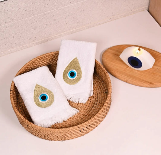 Golden drop guest towels