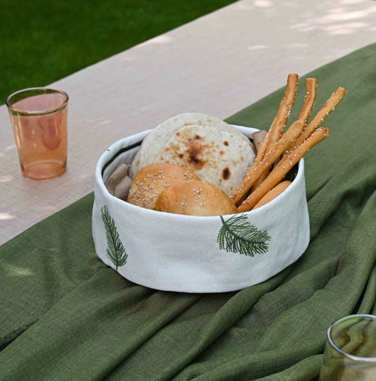 Spring leaf bread basket