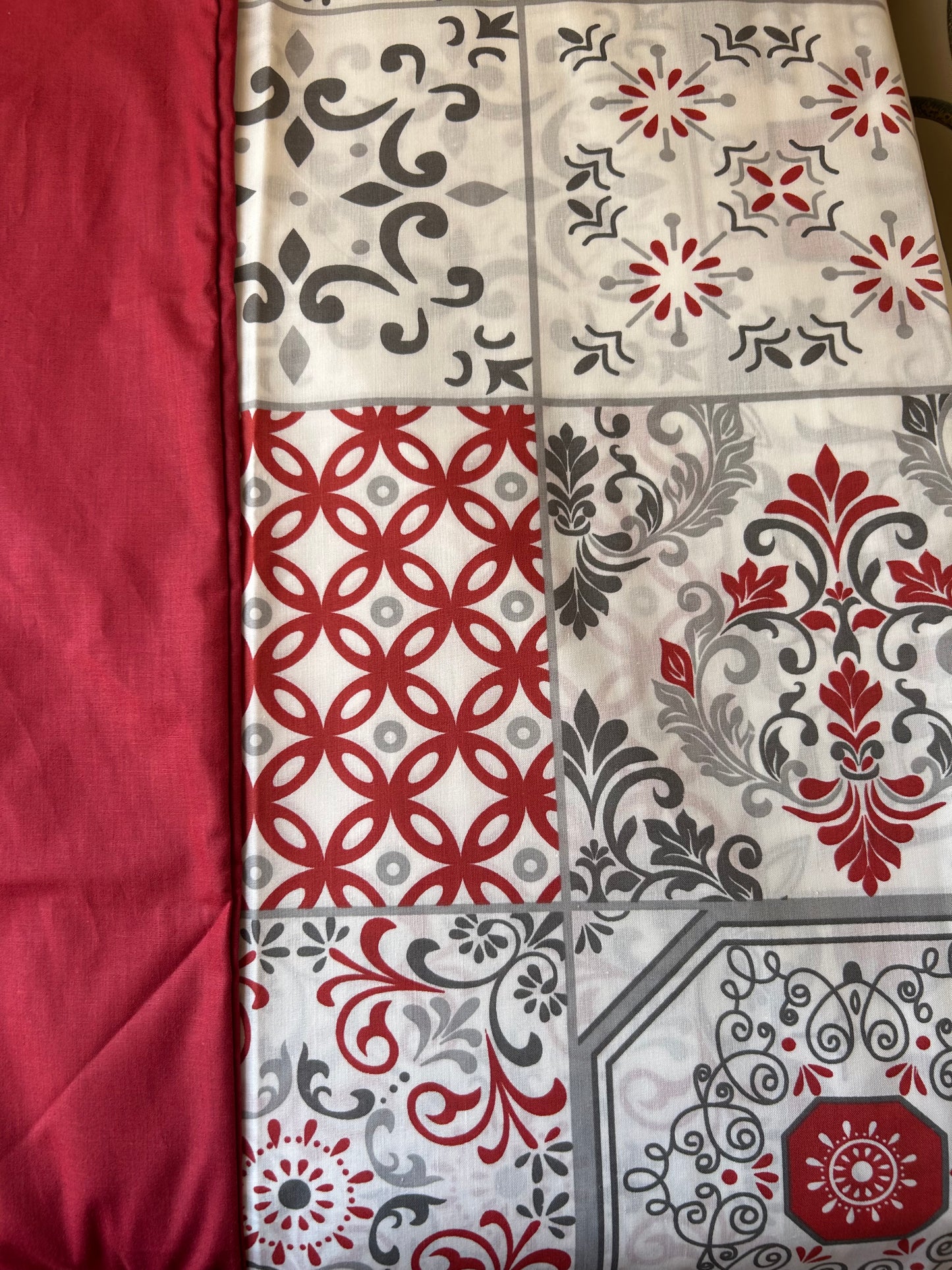 Gray patchwork bedsheet set