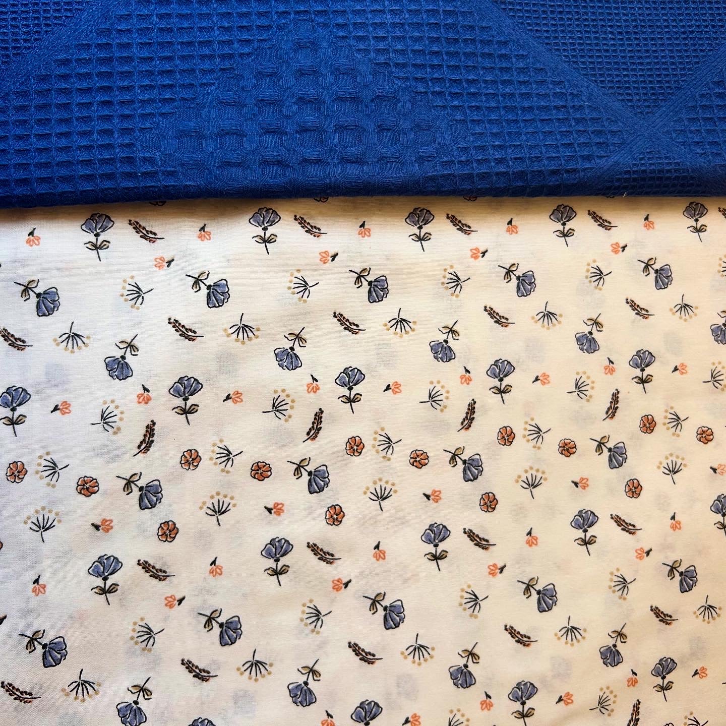Blue baby flower bed sheet set