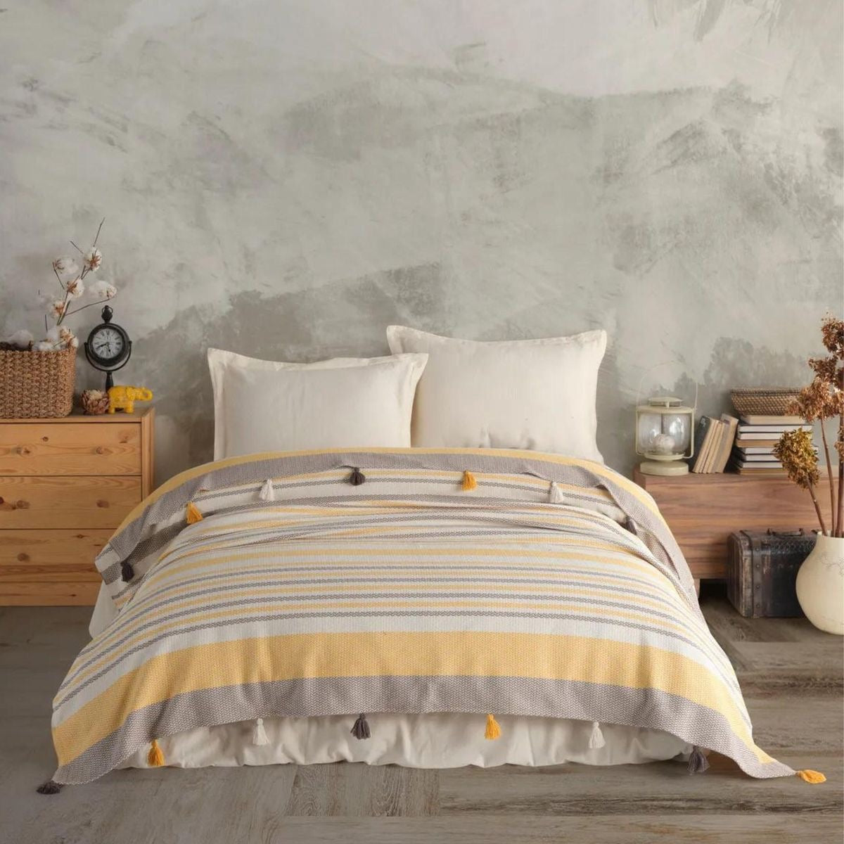 Woven cotton blanket