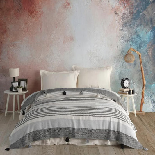 Woven cotton blanket