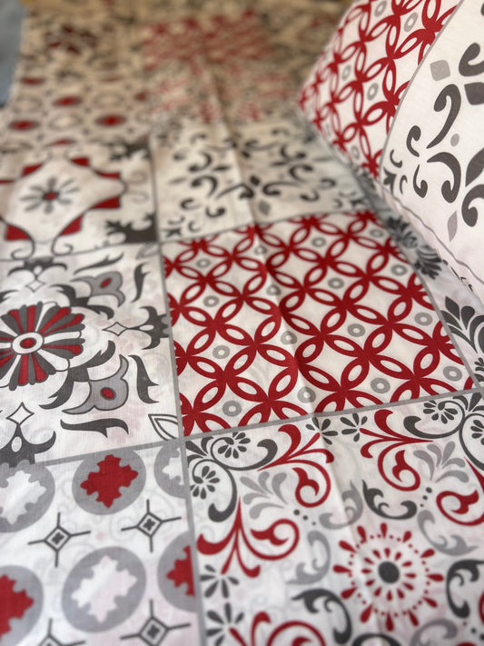 Gray patchwork bedsheet set