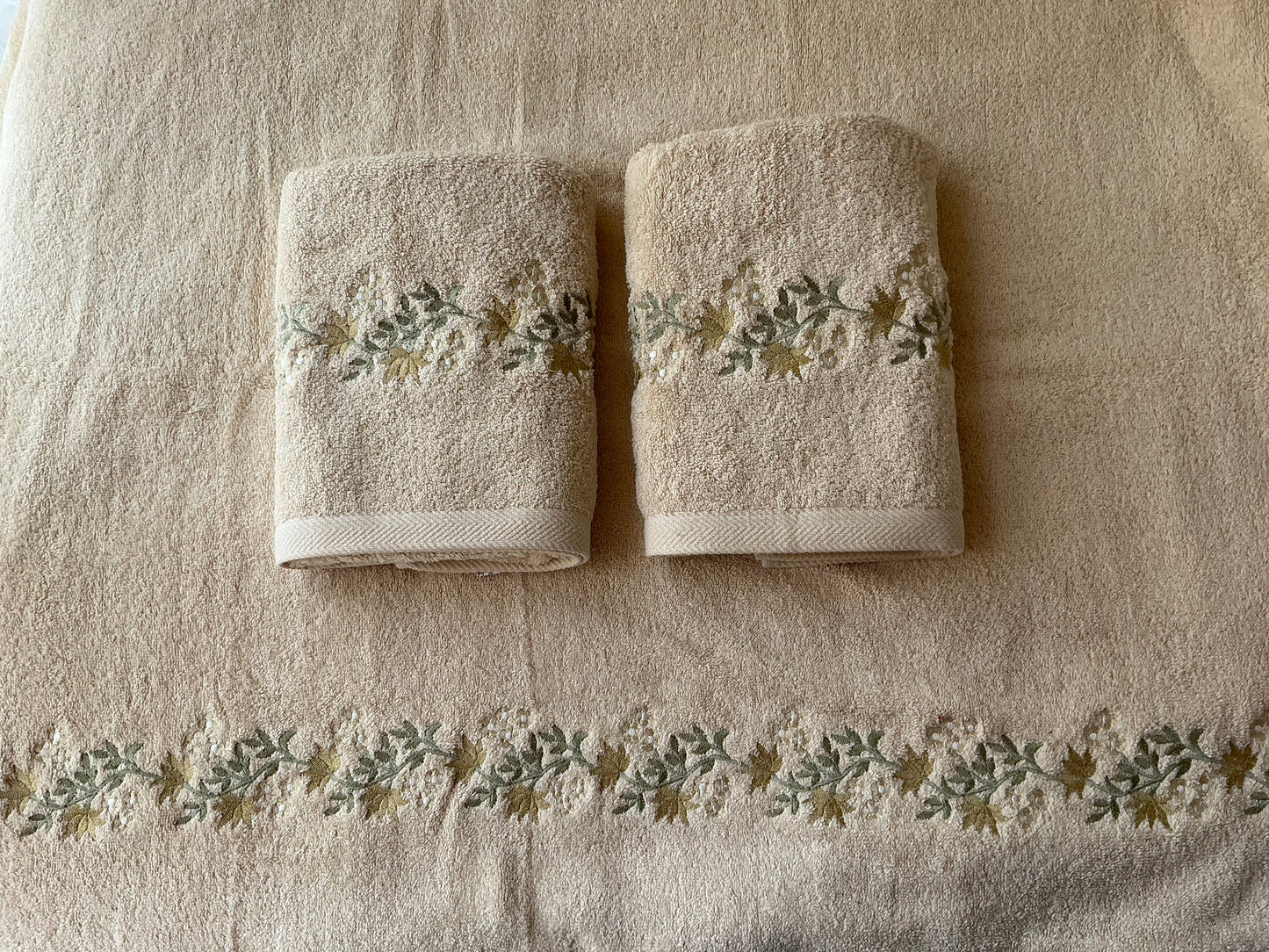 Winter flower towel set