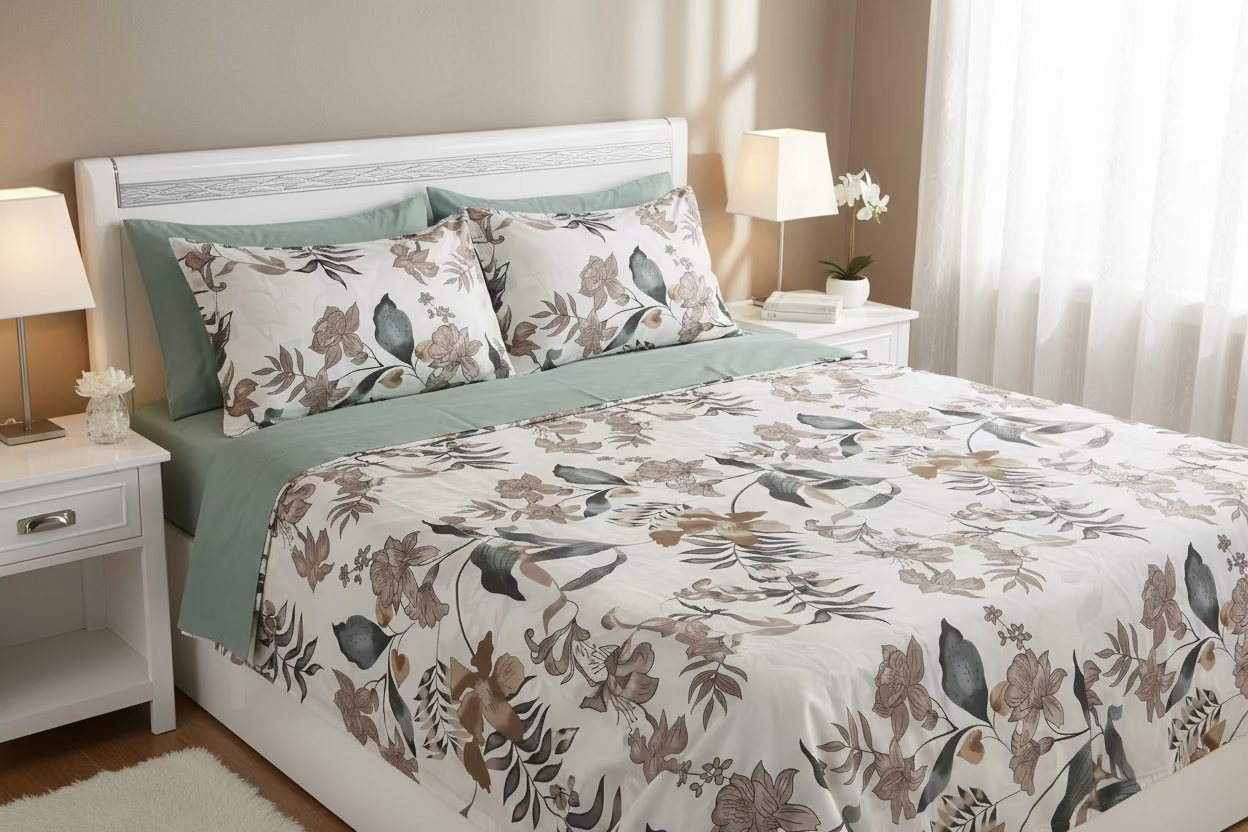 Sage bed sheet sheet
