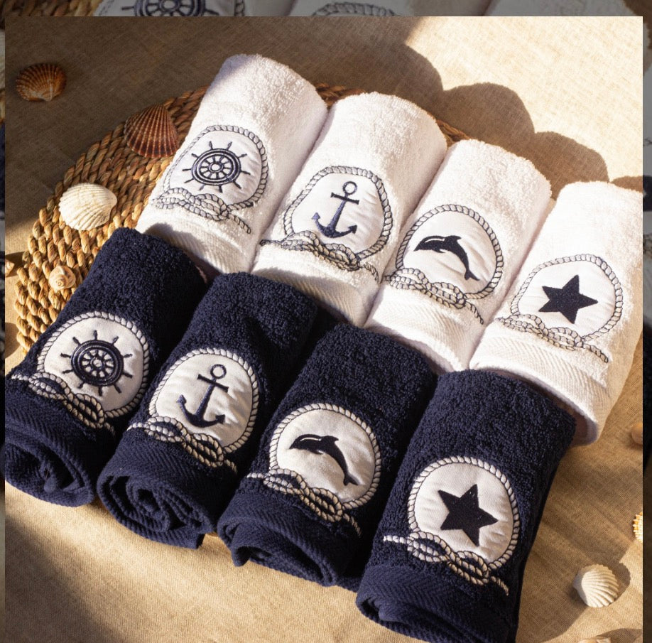Sailors guest towels set