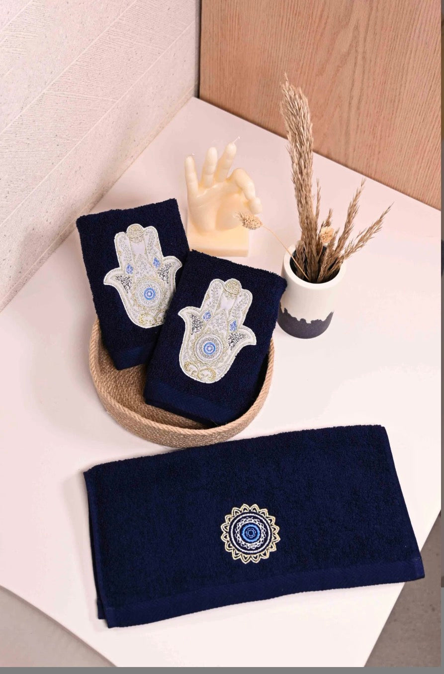 Oriental kaff guest towels set