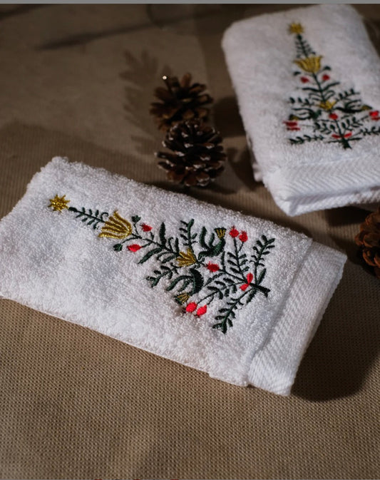 Peacefull Christmas guest towels