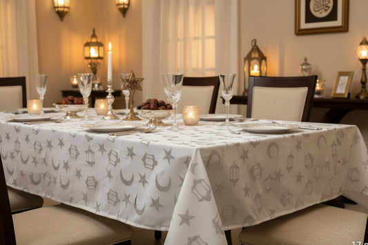 Moon and lantern table cover