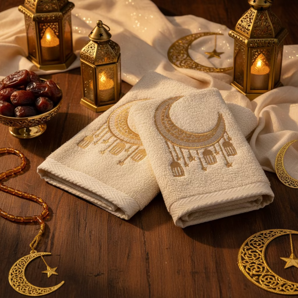 Crescent guest towels