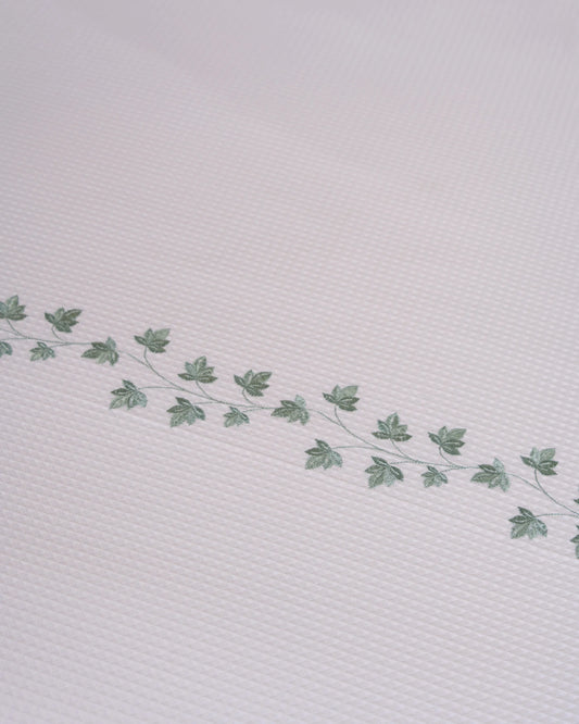 Green leaves bed cover