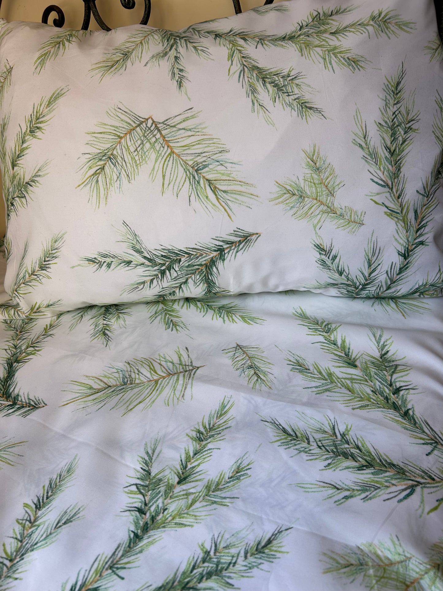 Green fern bed sheet sets