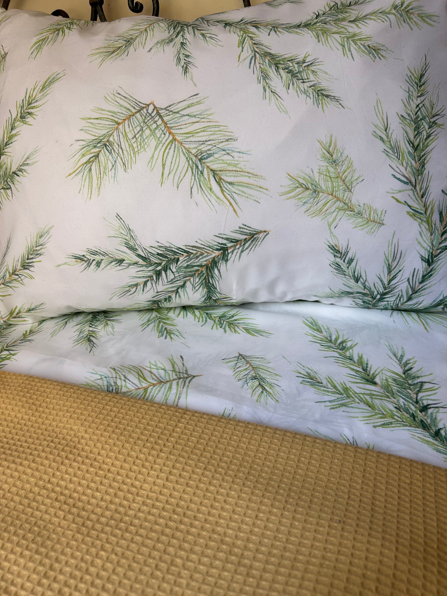 Green fern bed sheet sets