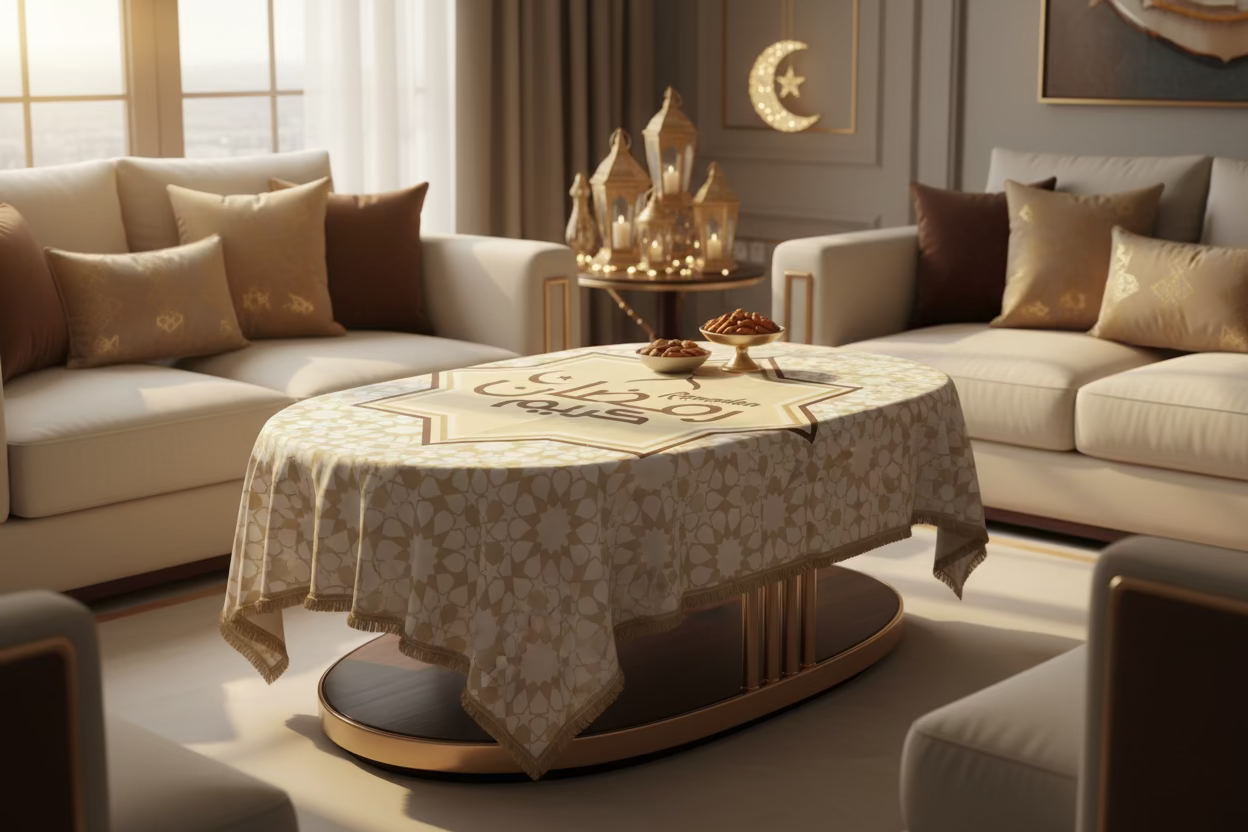 Ramadan coffee tablecloth
