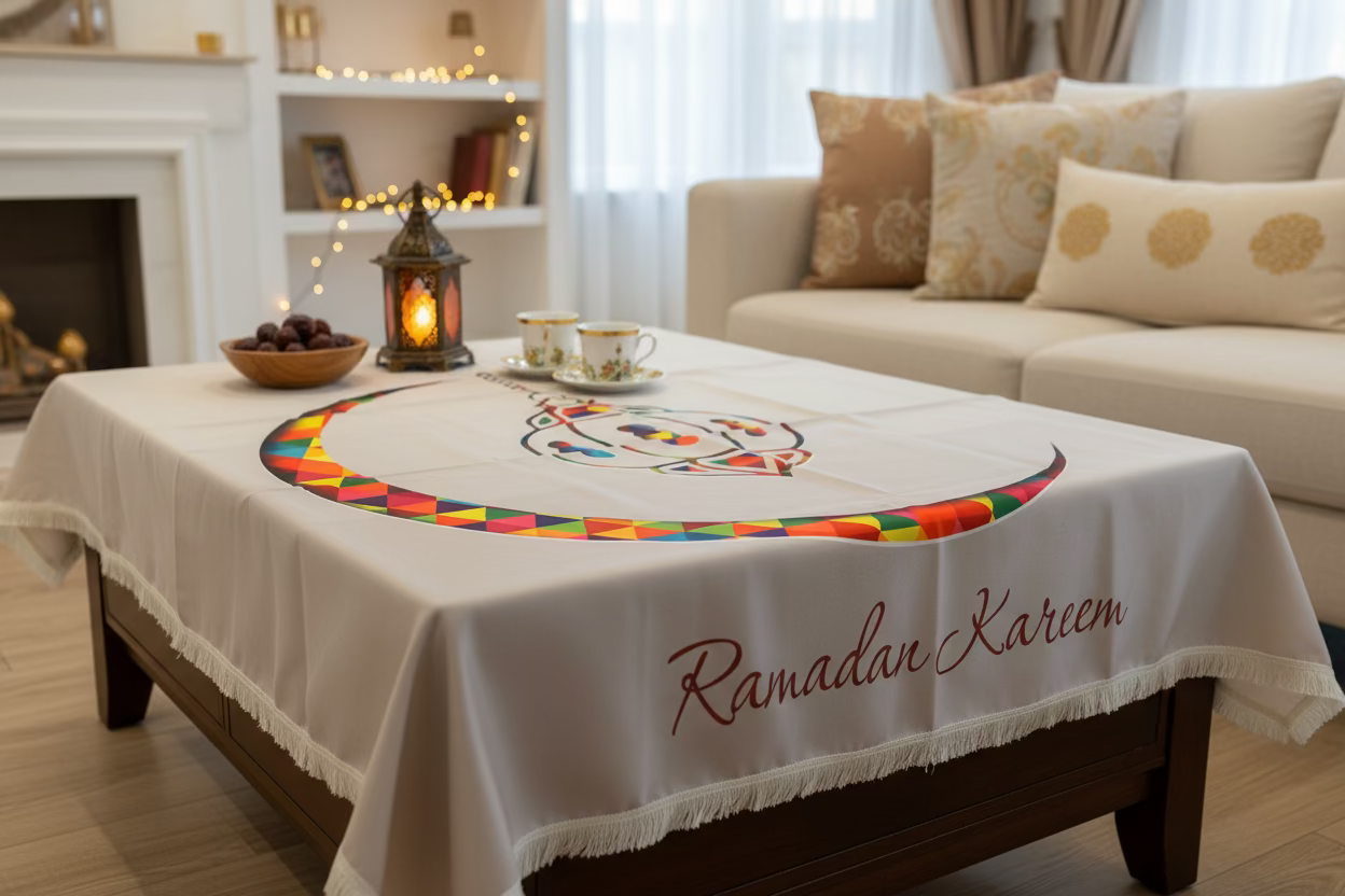 Ramadan coffee tablecloth