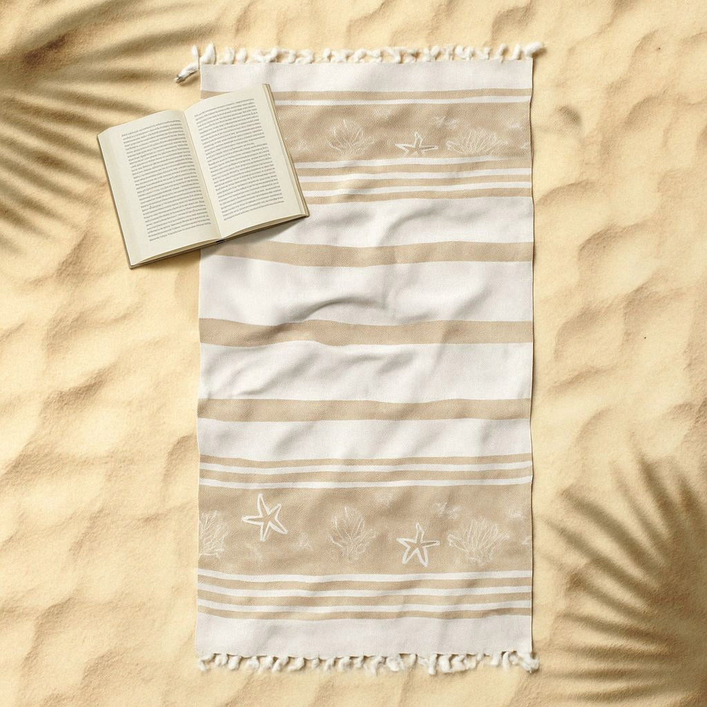 Beige beach towel