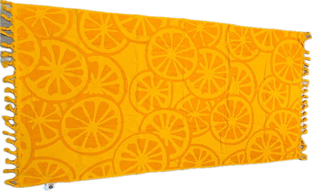 Orange beach towel