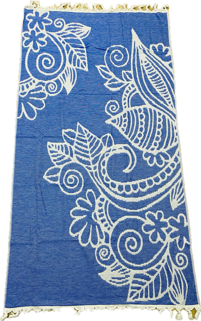 Blue beach towel