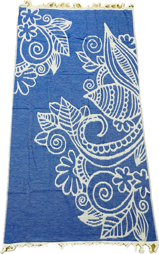 Blue beach towel