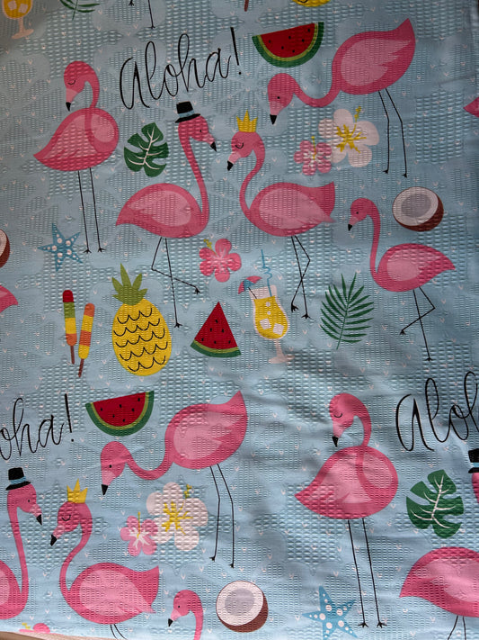 Aloha printed bed cover
