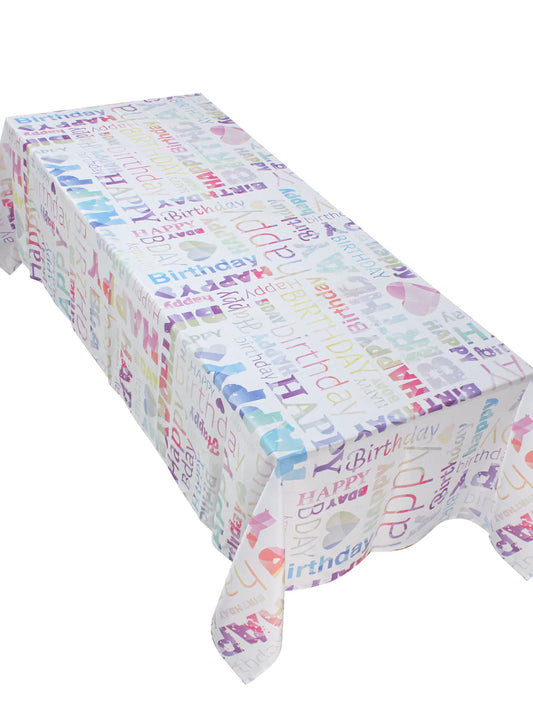 Colorful birthday table cover
