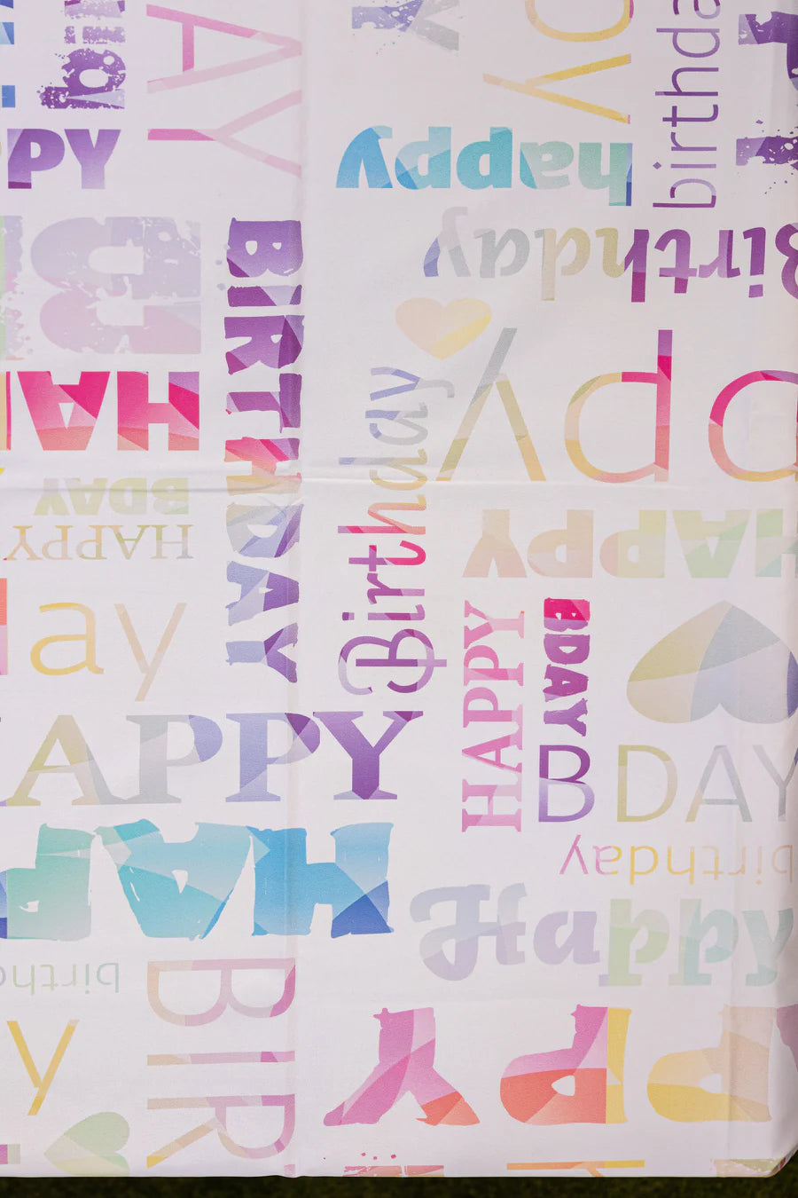 Colorful birthday table cover