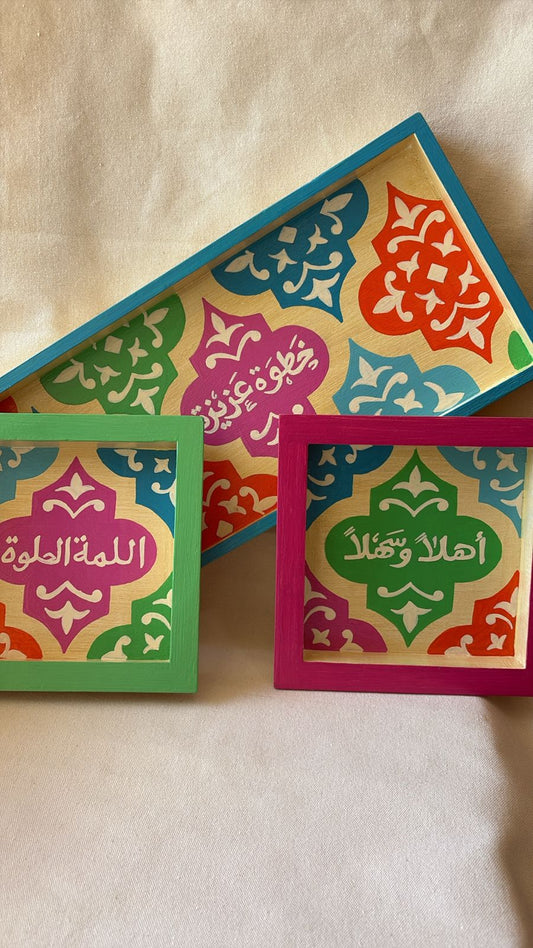 Wooden divided nuts tray