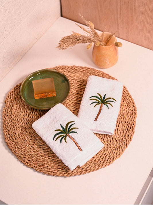 Palm Tree guest towel set