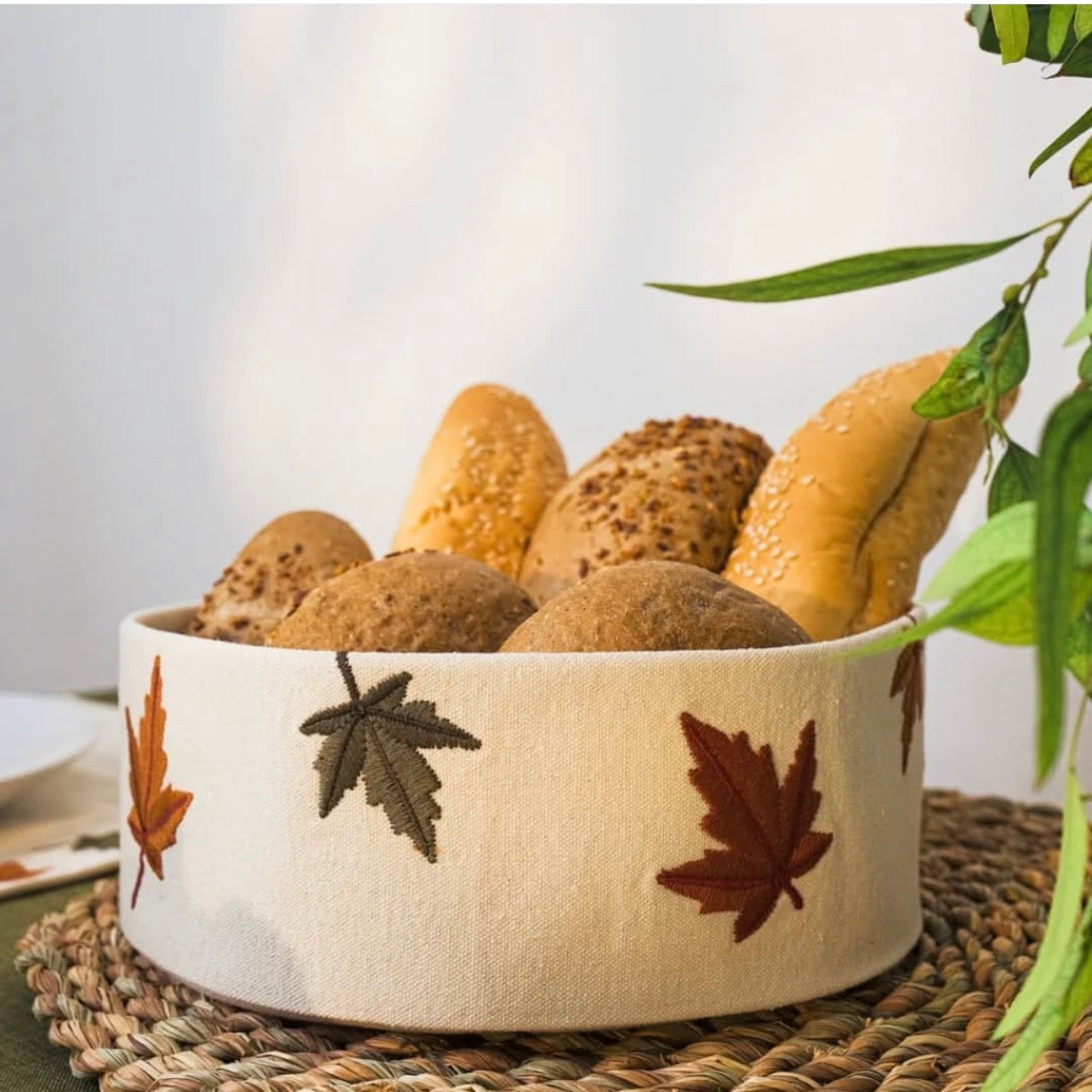 Maple Leaves Bread basket