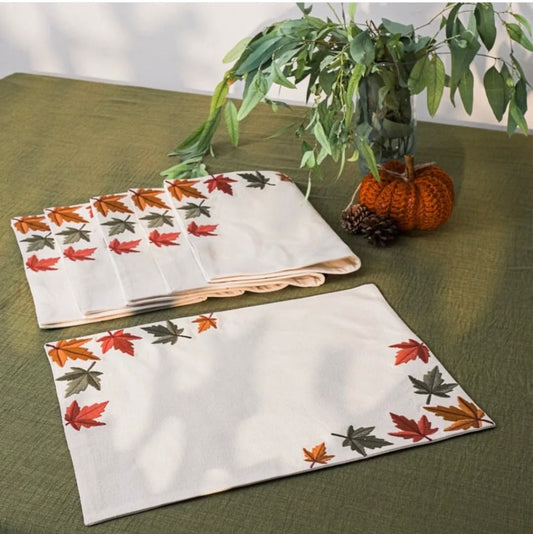 Maple Leaves placemats set