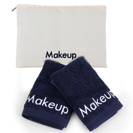 Make up towels with pouch