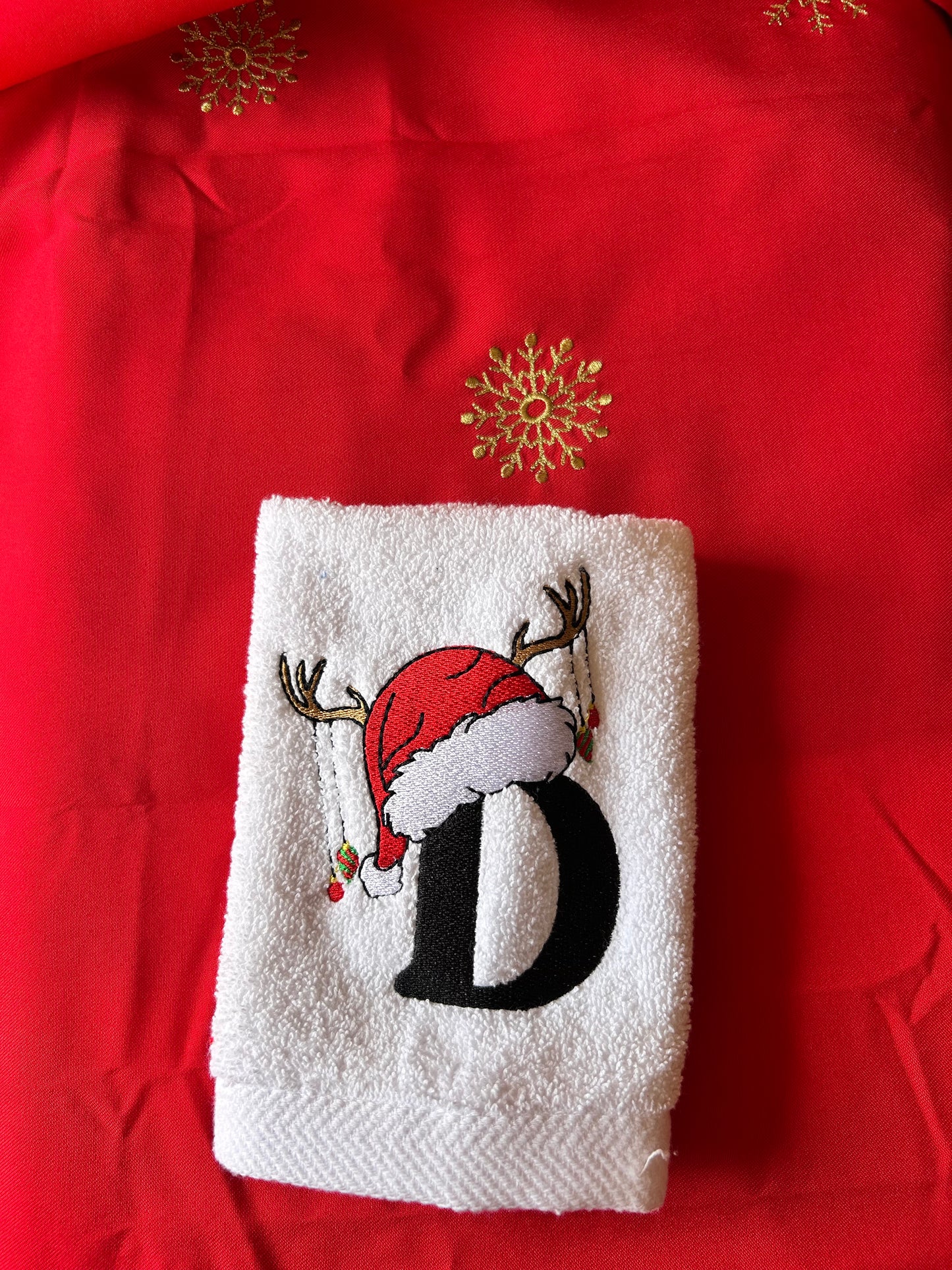 Alphabet Christmas towels