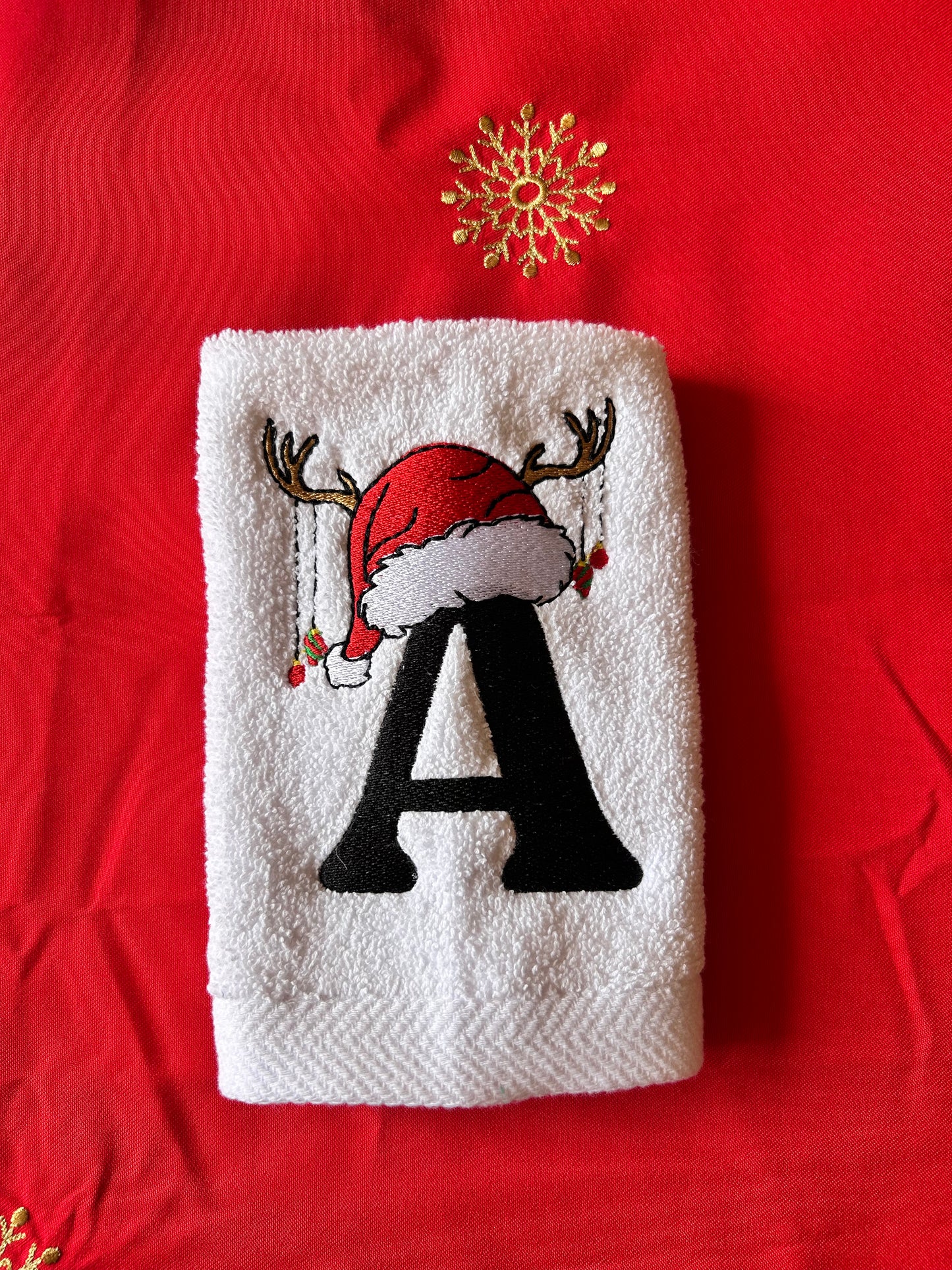 Alphabet Christmas towels
