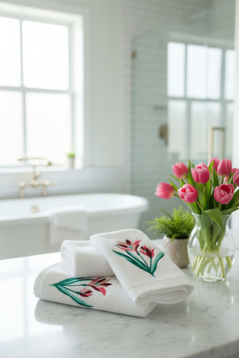Tulip guest towels set