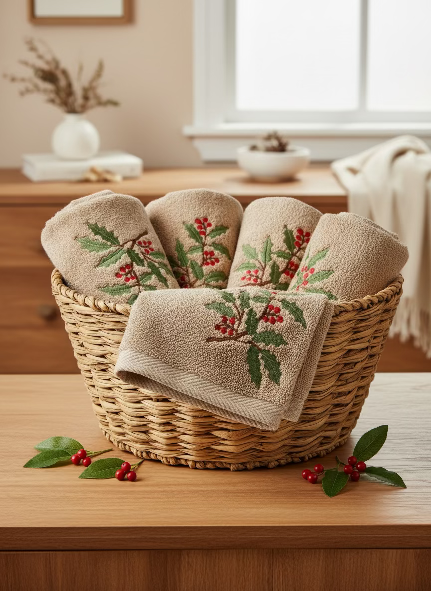 Winterberry guest towels set