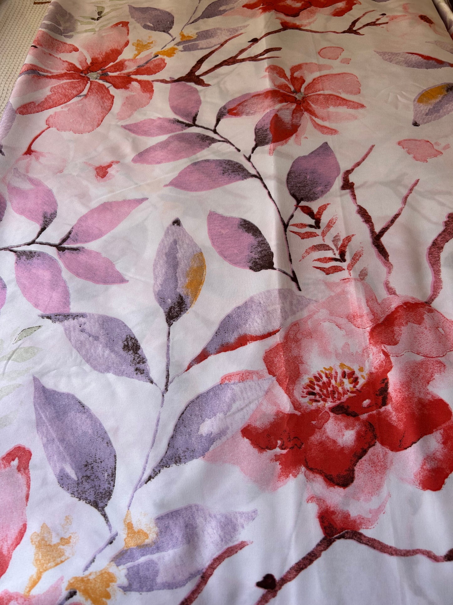 Painted flower bed sheet set