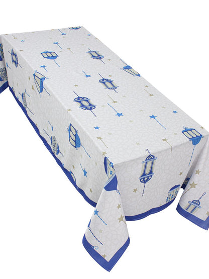 Blue lantern table cover