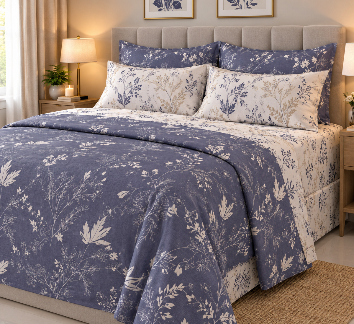 Blue Lake Bed sheet set