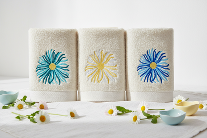 Flowers hand towels