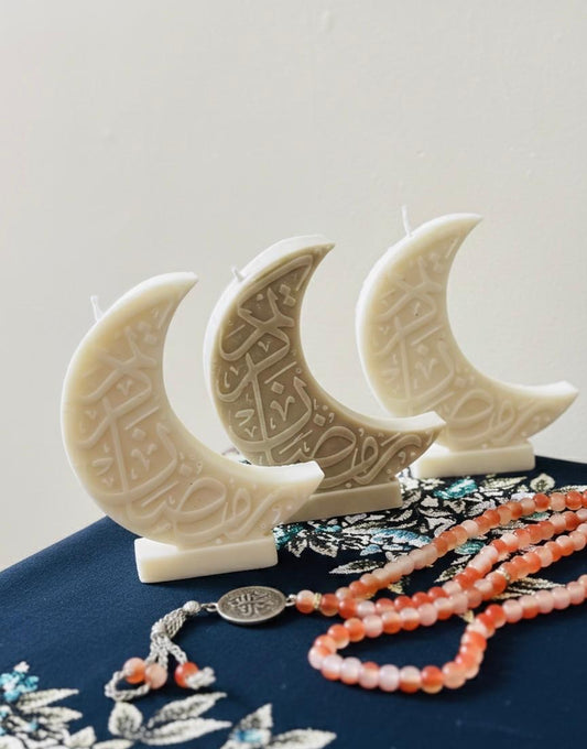 Ramadan crescent candle